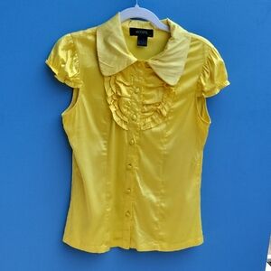 Yellow Ruffled Women's Top